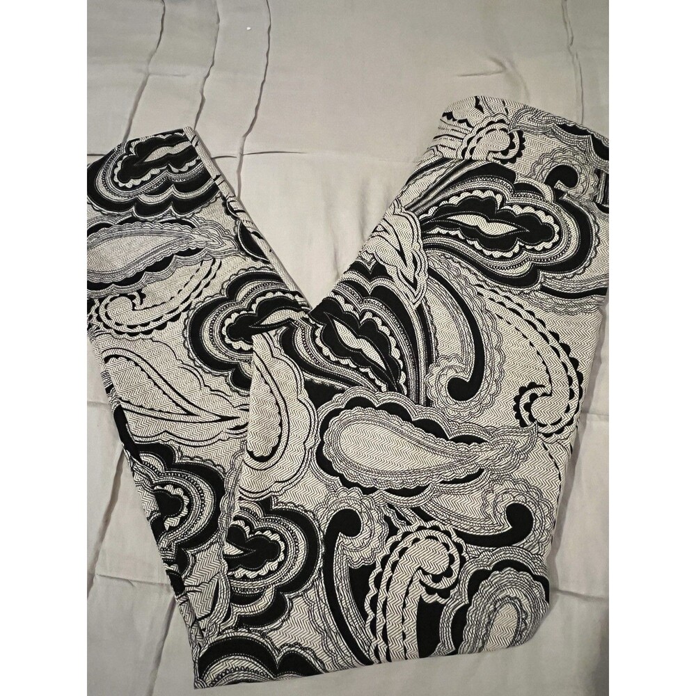 Krazy Larry Womens Pull-On Ankle Pants Paisley pattern Size 4 NWOT